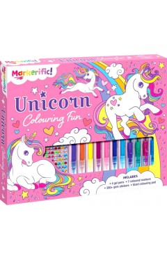 Markerific Unicorn Colouring Fun Book Gift Set For Kids